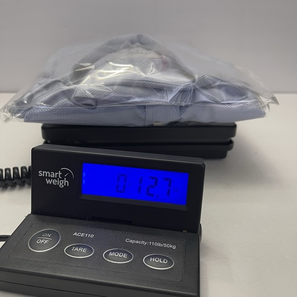 Charles Tyrwhitt Dress Shirt Mens 16.5 35 Blue Basketweave Classic Fit Non Iron - Picture 7 of 7